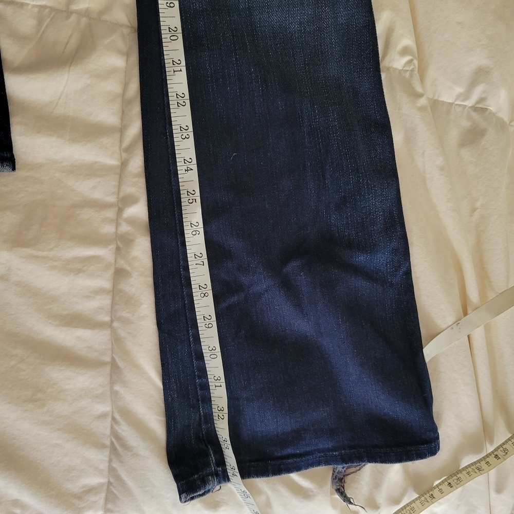 7 FOR ALL MANKIND // A pocket distressed mid-rise boot-cut stretch denim jeans - Picture 12 of 12
